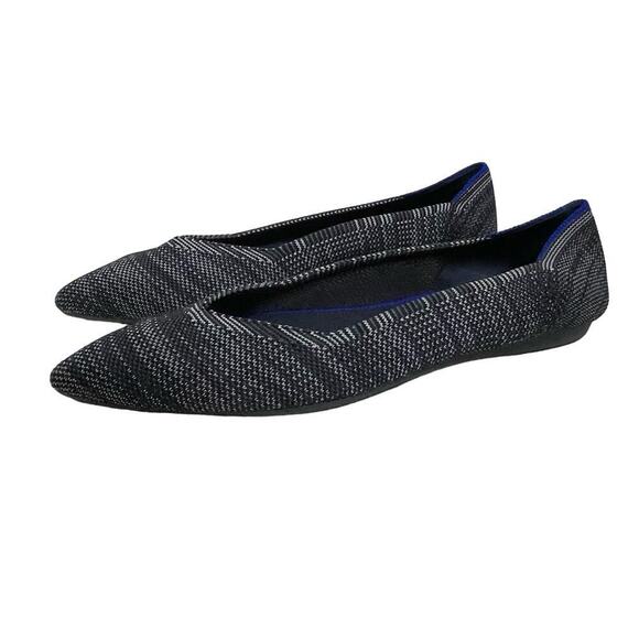 Rothy's The Point Flats Women's 9.5W Granite Heather Gray Pointed Toe - Picture 3 of 8